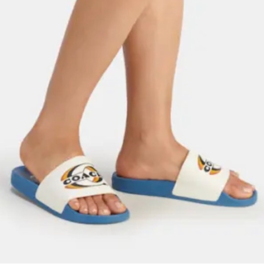 COACH Women Slide Uli Sport Slide With Stamp Size 10 New - Picture 2 of 5